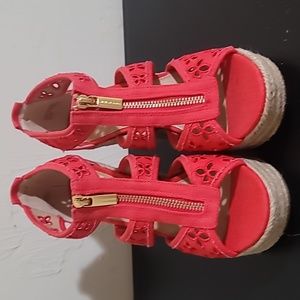 Michael Kors women's shoes size 6M/36M,  coral color.